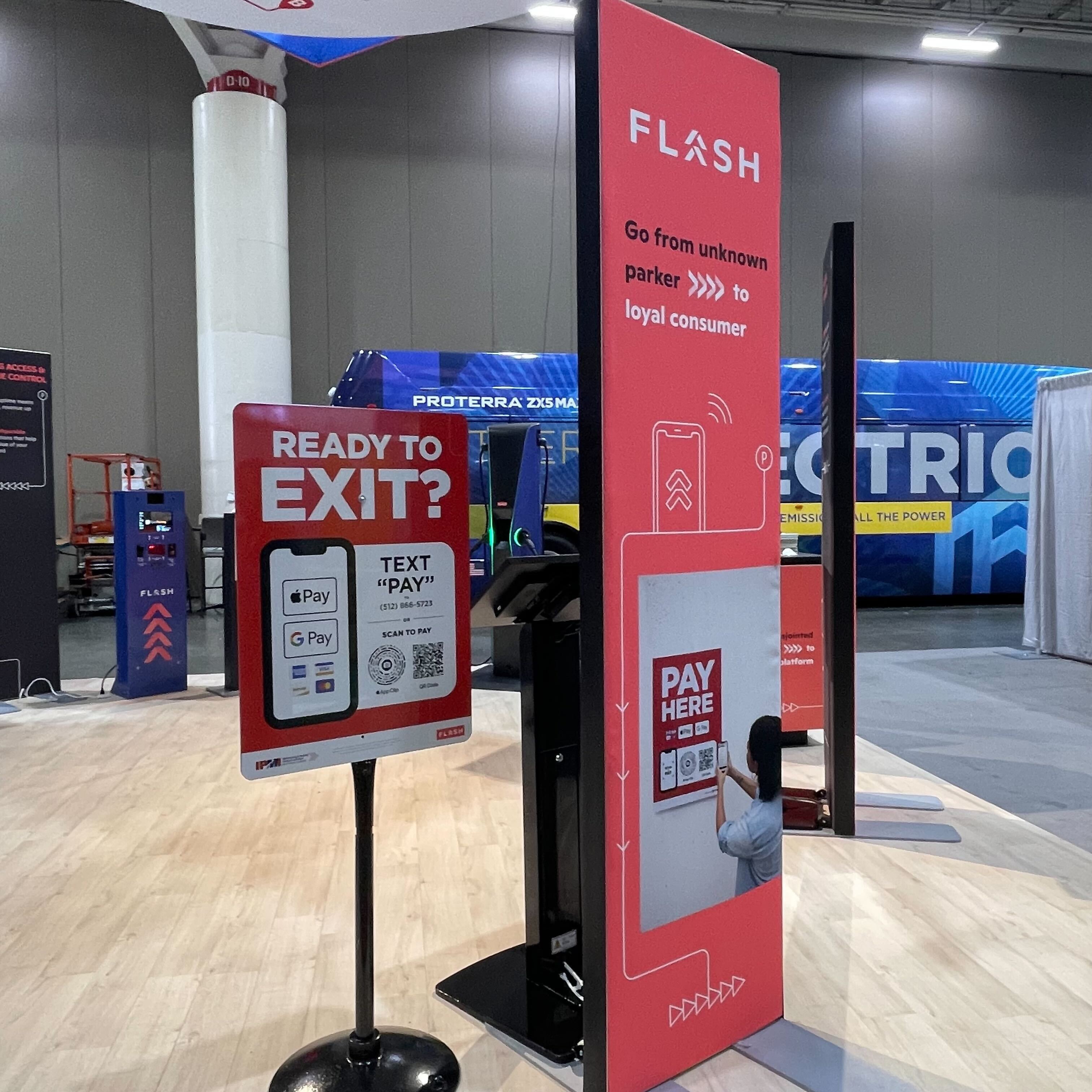 Flash trade booth — unknown parker to loyal consumer